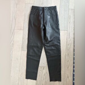 Vintage Black Leather Pants